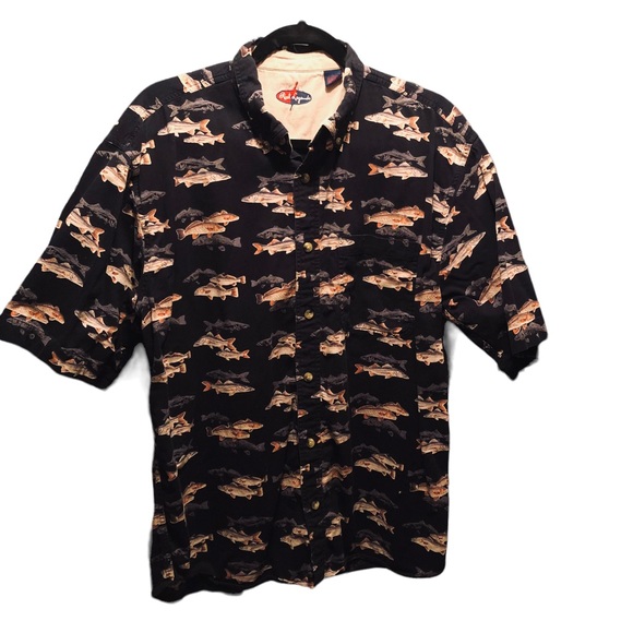 Reel Legends Other - Reel Legends Fishing Button Down Fish Shirt Men's Size L